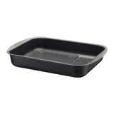 Tramontina Brasil Aluminum Deep Roasting Pan with Grill and Starflon Max Nonstick Interior and Exterior Coating Graphite, 34 cm, 4,9 L