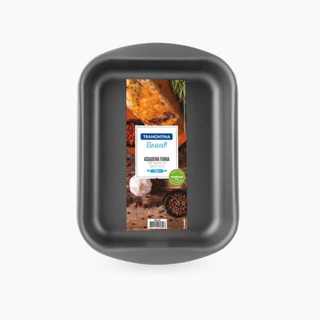 Tramontina Brasil Aluminum Deep Roasting Pan with Interior and Exterior Starflon Max Nonstick Coating Graphite, 40 cm, 7,2 L