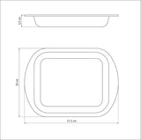 Tramontina Brasil 22cm 1.4L Graphite Aluminum Flat Roasting Pan with Interior and Exterior Starflon Max PFOA Free Nonstick Coating