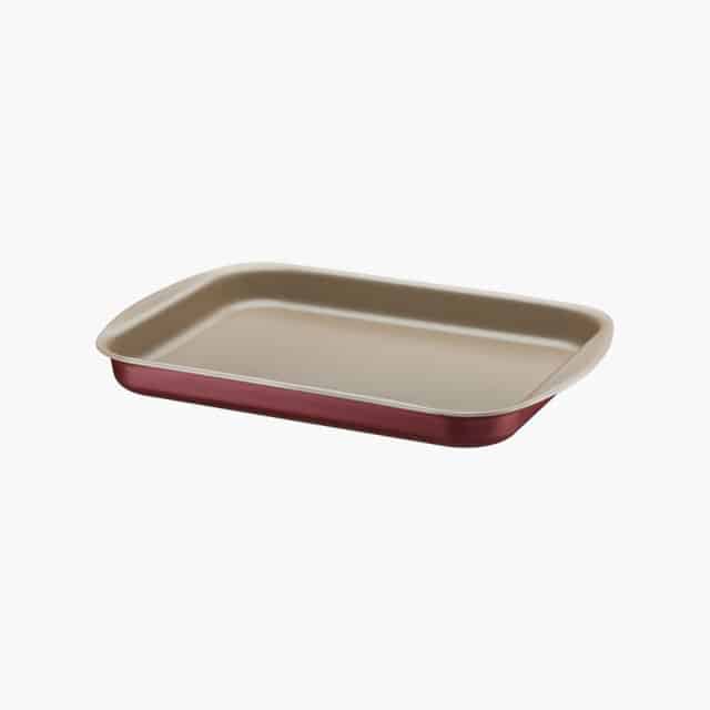 Tramontina Brasil 40cm 7.2L Red Aluminum Deep Roasting Pan with Interior and Exterior Starflon Max PFOA Free Nonstick Coating