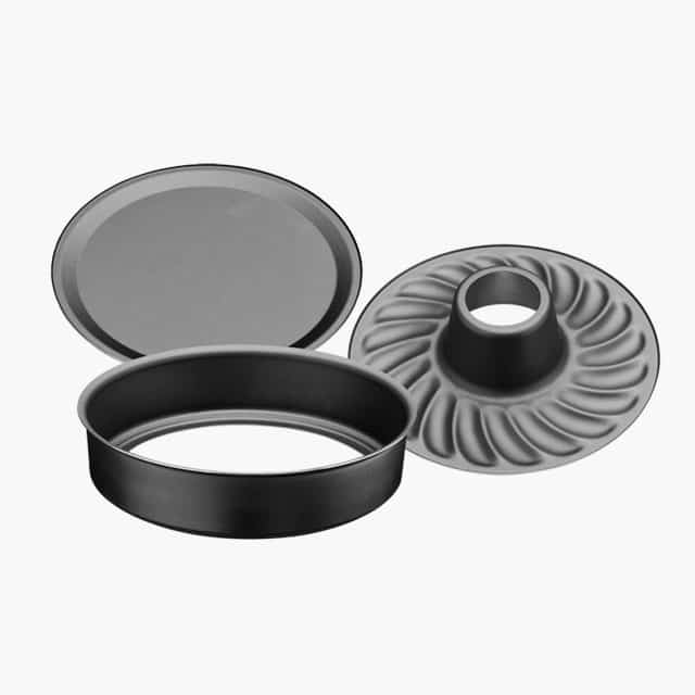 Tramontina Brasil 26cm Graphite Aluminum Cake Pan with Removable Bottom and Starflon Max PFOA Free Nonstick Coating