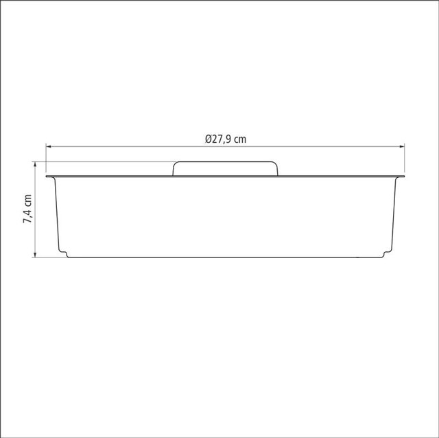 Tramontina Brasil 26cm Graphite Aluminum Cake Pan with Removable Bottom and Starflon Max PFOA Free Nonstick Coating