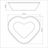 Tramontina Brasil 24cm 1.1L Red Heart Shaped Aluminum Cake Mold with Starflon Max PFOA Free Nonstick Coating