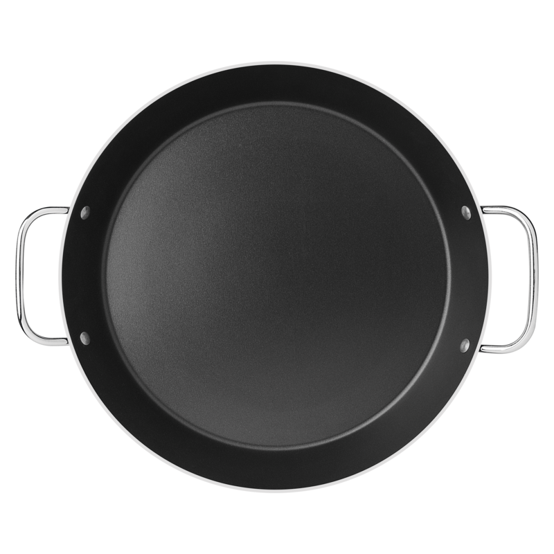 Tramontina Loreto Aluminum Paella Pan with Interior Starflon Max Nonstick Coating and Metallic Handles Graphite 38 cm, 5,4 L