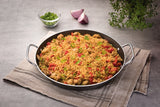 Tramontina Loreto Aluminum Paella Pan with Interior Starflon Max Nonstick Coating and Metallic Handles Graphite 38 cm, 5,4 L