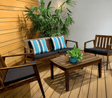 Tramontina Wooden Sofa Balcony in Jatoba Wood with Sanded Finish 2 Seats With out Cushion