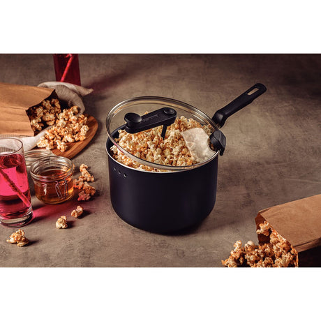 Tramontina Loreto Graphite Aluminum Popcorn Maker with Starflon Max Nonstick Coating, 20 cm, 3,5 L