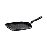 Tramontina Loreto Aluminum Skillet Grill with Interior Starflon Max Nonstick Coating and Bakelite Handle 26 cm, 1,0 L Graphite