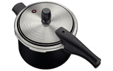 Tramontina Vancouver Effect Black Aluminum Pressure Cooker with Interior and Exterior Starflon Max Nonstick Coating, 20 cm, 4.5 L 20591420