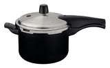 Tramontina Vancouver Effect Black Aluminum Pressure Cooker with Interior and Exterior Starflon Max Nonstick Coating, 20 cm, 4.5 L 20591420