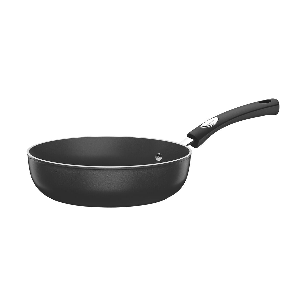 Tramontina Mônaco Induction Aluminum Deep Frying Pan with Black Interior and Exterior Starflon Premium Nonstick Coating, 24 cm, 2.7 L