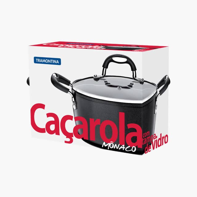 20 cm Casserole  With Glass Lid Silicone Handle and Knob Non Stick
