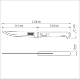 Tramontina Polywood 5" Steak and Fruit Knife with Stainless-Steel Blade and Red Treated Wood Handle