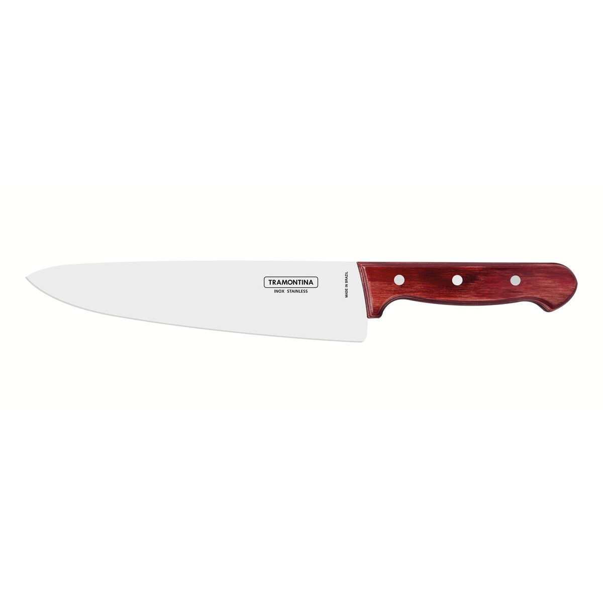 Tramontina 12 Inches Kitchen Knife with Stainless Steel Blade and Red Treated Polywood Handle