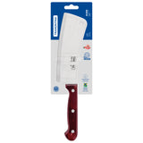 Tramontina Polywood 6" Cleaver with Stainless-Steel Blade and Red Treated Wood Handle