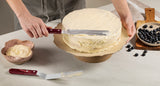 Tramontina Offset Spatula with Stainless-Steel Blade and Treated Red Polywood Handle 8"