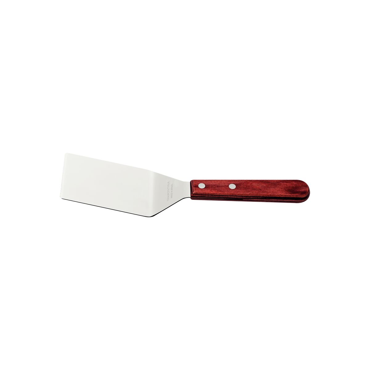 Tramontina Frying Spatula with Stainless-Steel Blade and Treated Red Polywood Handle 4"