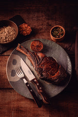 Tramontina 8-Piece Combo Set Stainless-Steel with Treated Brown Polywood Handles