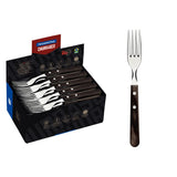Tramontina Jumbo Fork with Stainless Steel Tines and Treated Brown Polywood Handle