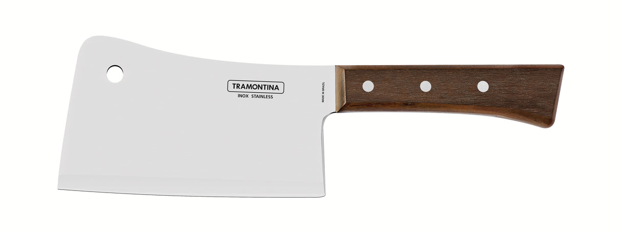 Tramontina Tradicional 6" Cleaver with Stainless-Steel Blade and Natural Wood Handle