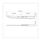 Tramontina Dynamic 6-Piece Set of Steak Knives with Stainless-Steel Blades and Natural Wood Handles