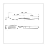 Tramontina Dynamic 6-Piece Set of Table Forks with Stainless-Steel Tines and Natural Wood Handles