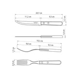 Tramontina Churrasco 12-Piece Flatware Set with Stainless-Steel Blades and Natural Wood Handles