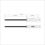 Tramontina Premium 8" Hard Chrome-plated Carbon Steel Honing rod with White Polypropylene Handle