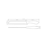 Tramontina Colorcut 8 Inches Bread Knife with Stainless Steel Decorated Blade and Orange Polypropylene Handle