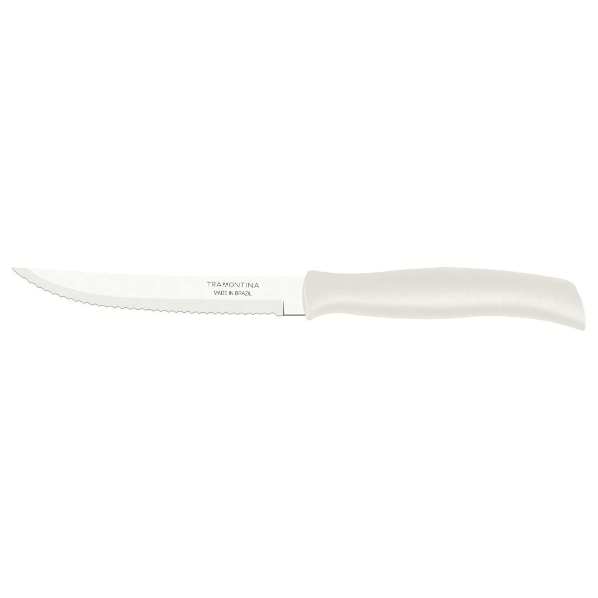 Tramontina Athus 5 Inches Steak Knife with Stainless Steel Blade and White Polypropylene Handle