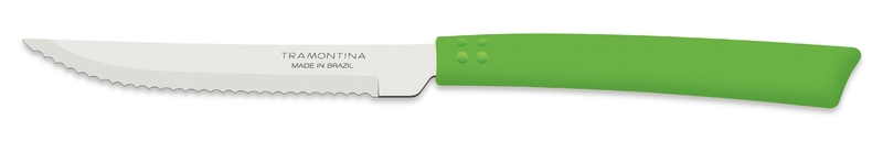 Tramontina Brisa 4 Inches Steak Knife with Stainless Steel Blade and Green Polypropylene Handle