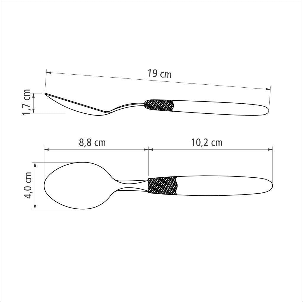 Tramontina Ipanema stainless steel tablespoon with polypropylene handle
