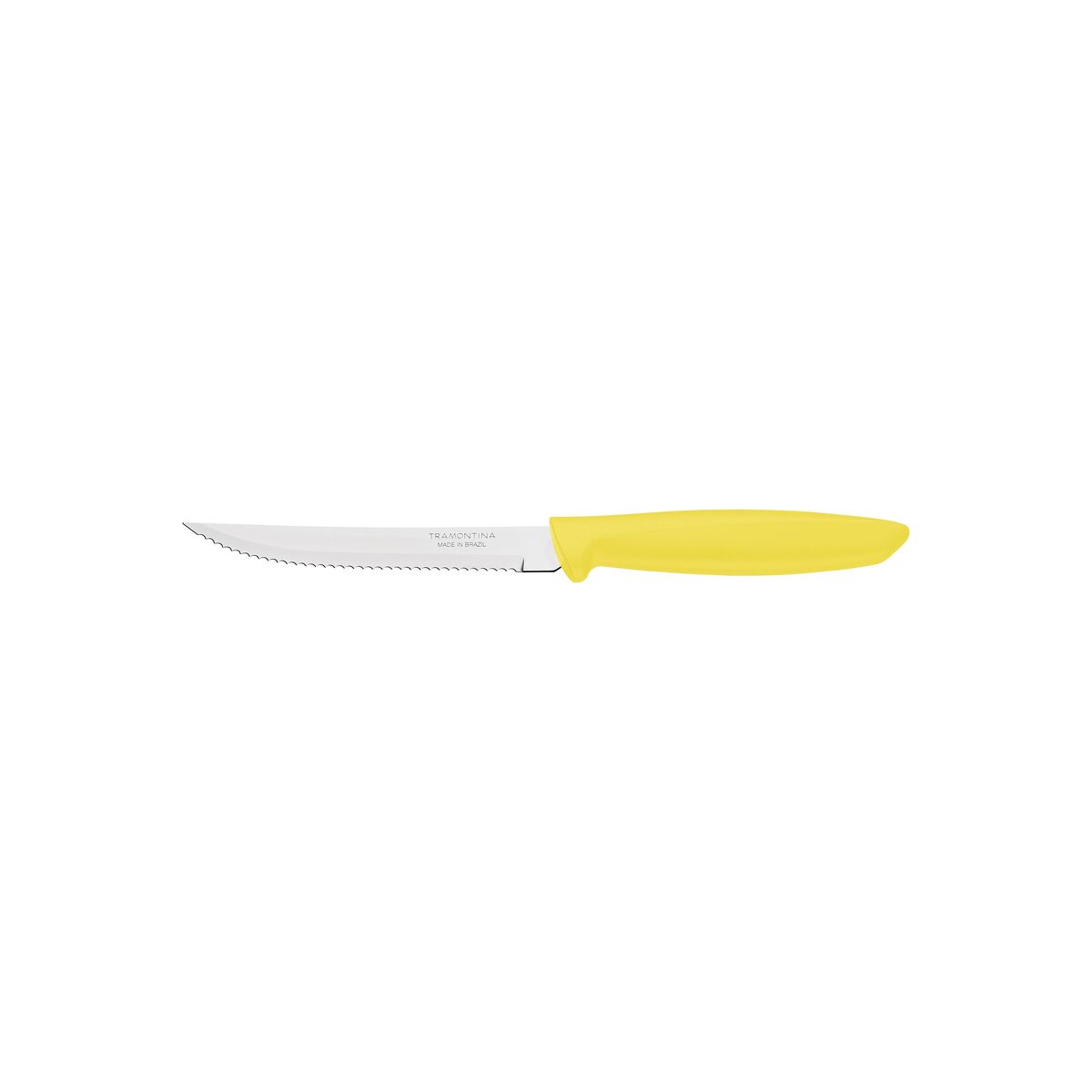 Tramontina Plenus 5 Inches Steak and Fruit Knife with Stainless Steel Blade and Yellow Polypropylene Handle