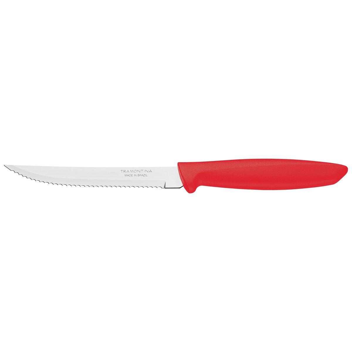 Tramontina Plenus 5 Inches Steak and Fruit Knife with Stainless Steel Blade and Red Polypropylene Handle
