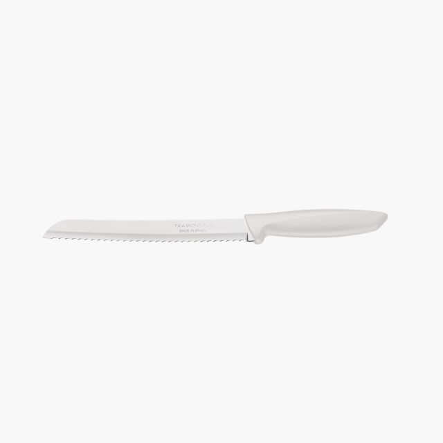 Tramontina Plenus 8 Inches Bread Knife with Stainless Steel Blade and White Polypropylene Handle