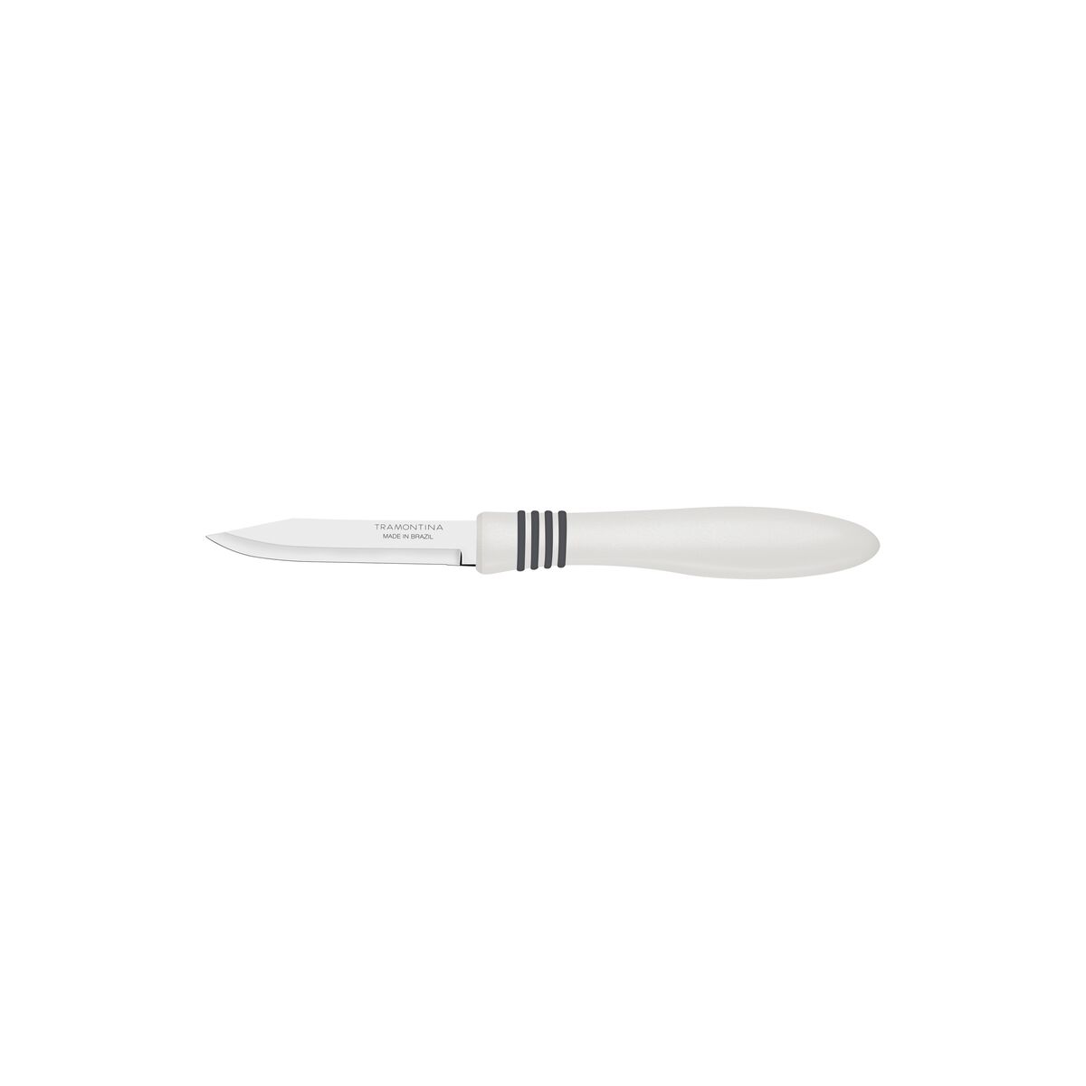 Tramontina Cor & Cor 3" Vegetable and Fruit Knife with Stainless-Steel Blade and White Polypropylene Handle