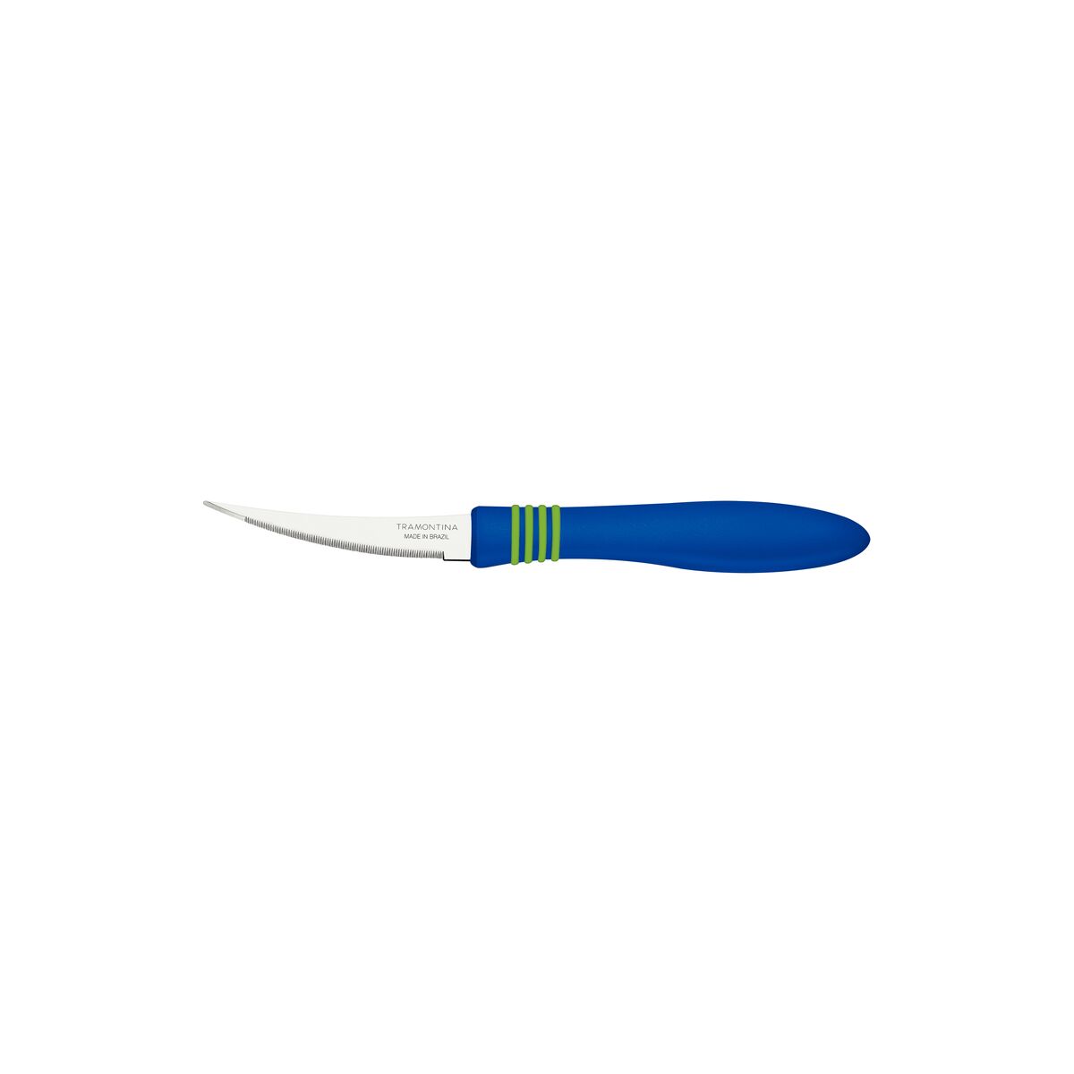 Tramontina Cor&Cor 3" Tomato Knife with Stainless-Steel Blade and Blue Polypropylene Handle