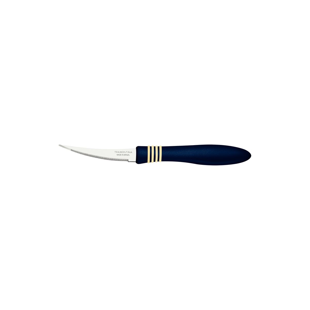 Tramontina Cor&Cor Tomato Knife with Stainless Steel Blades and Blue Polypropylene Handles