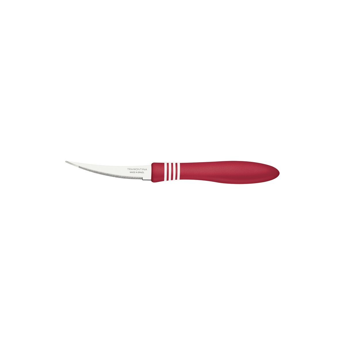 Tramontina Cor&Cor Tomato Knife with Stainless Steel Blades and Blue Polypropylene Handles,