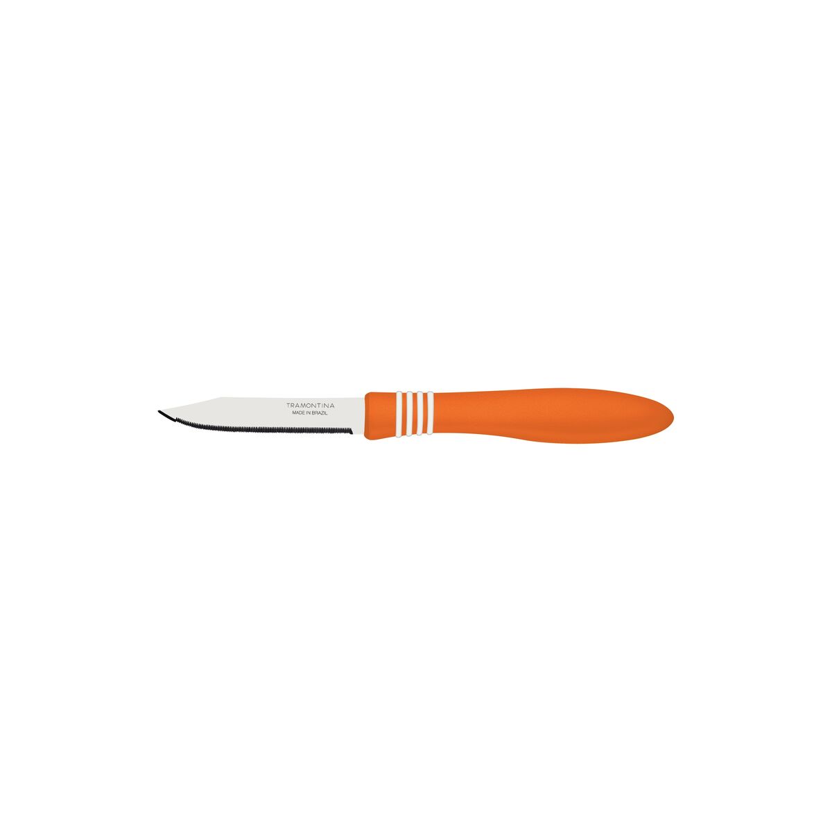 Tramontina Cor & Cor 2-Piece Vegetable and Fruit Knife Set with Stainless-Steel Blade and Orange Polypropylene Handles
