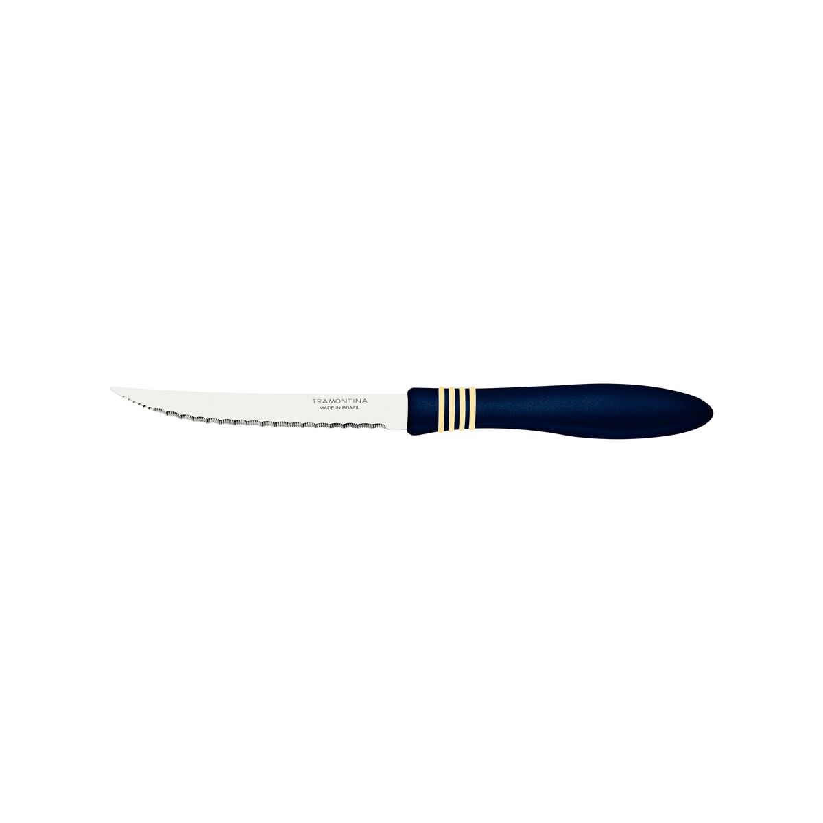 Tramontina Cor&Cor 1 Pieces Steak Knife with Stainless Steel Blade and Dark Blue Polypropylene Handle