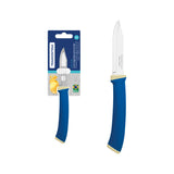 Tramontina Felice 3" Vegetable and Fruit Knife with Stainless-Steel Blade and Blue Polypropylene Handle