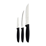 Tramontina Plenus 6-Piece Knife Set with Stainless-Steel Blades and Black Polypropylene Handles