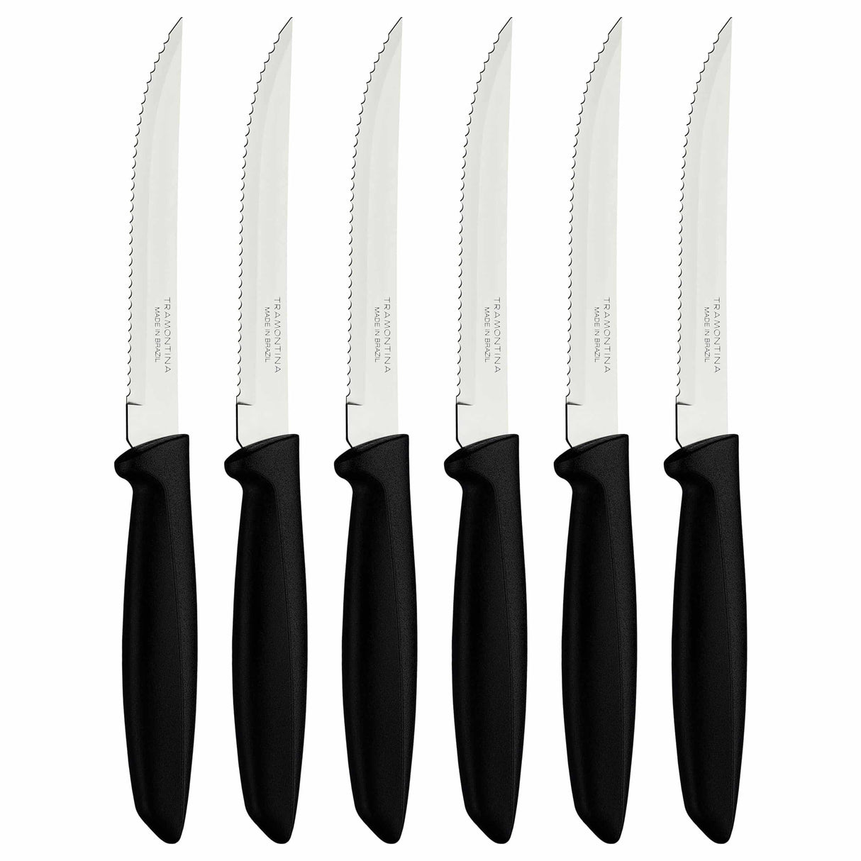 Plenus 6 Pieces Steak and Fruit Knife Set with Stainless Steel Blades and Polypropylene Handles