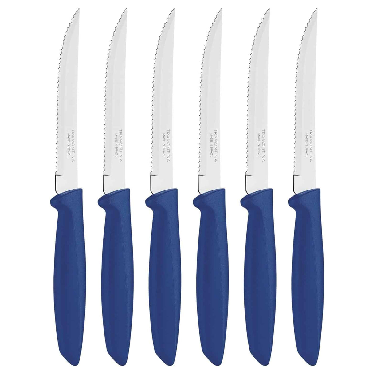 Plenus 6 Pieces Steak and Fruit Knife Set with Stainless Steel Blades and Polypropylene Handles