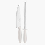 Tramontina Plenus 2 Pieces Knife and Sharpener Set with Stainless Steel Blade and Polypropylene Handle