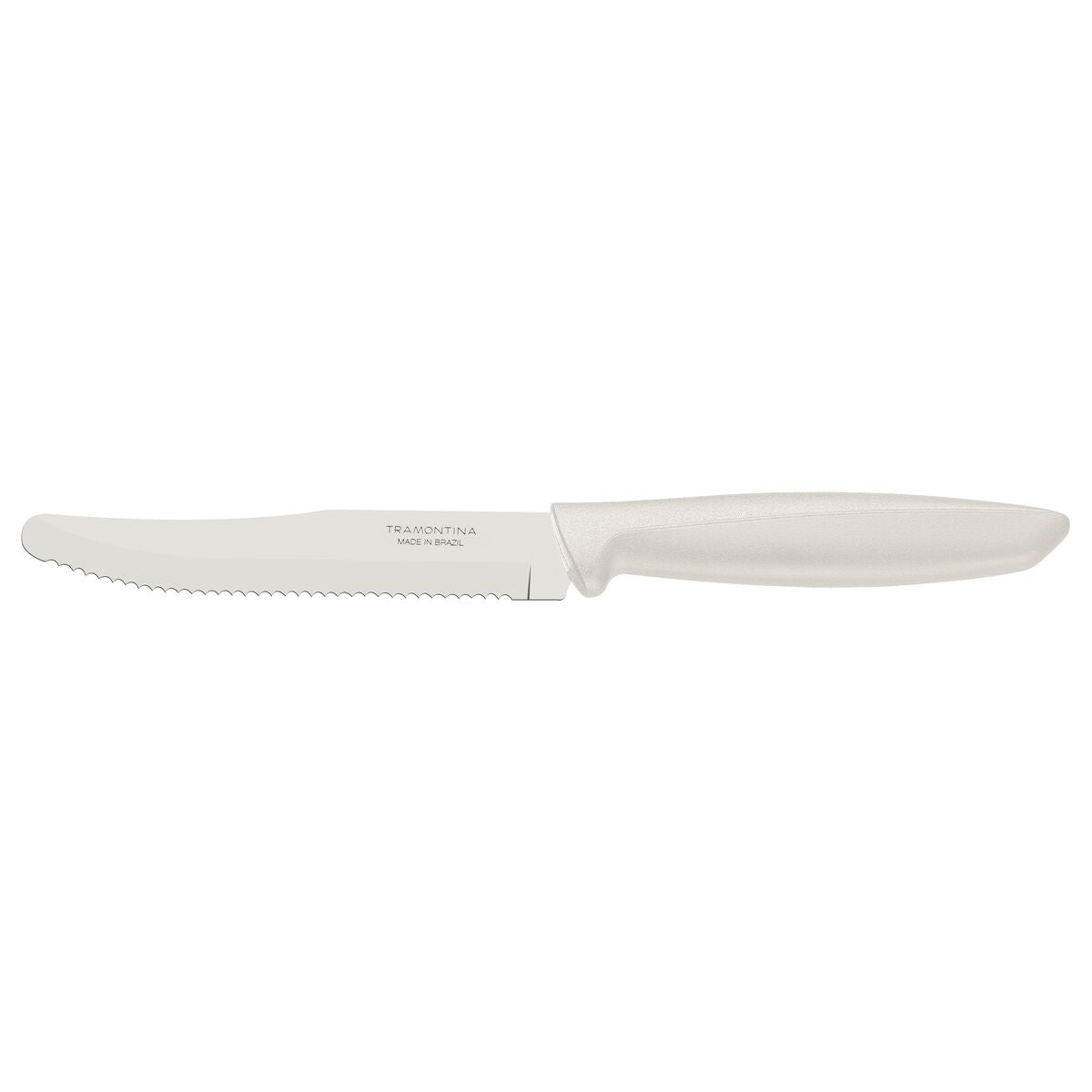 Tramontina Plenus 6 Pieces Fruit Knife Set with Stainless Steel Blades and Off-White Polypropylene Handles