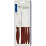 Plenus 6 Pieces Steak and Fruit Knife Set with Stainless Steel Blades and Polypropylene Handles