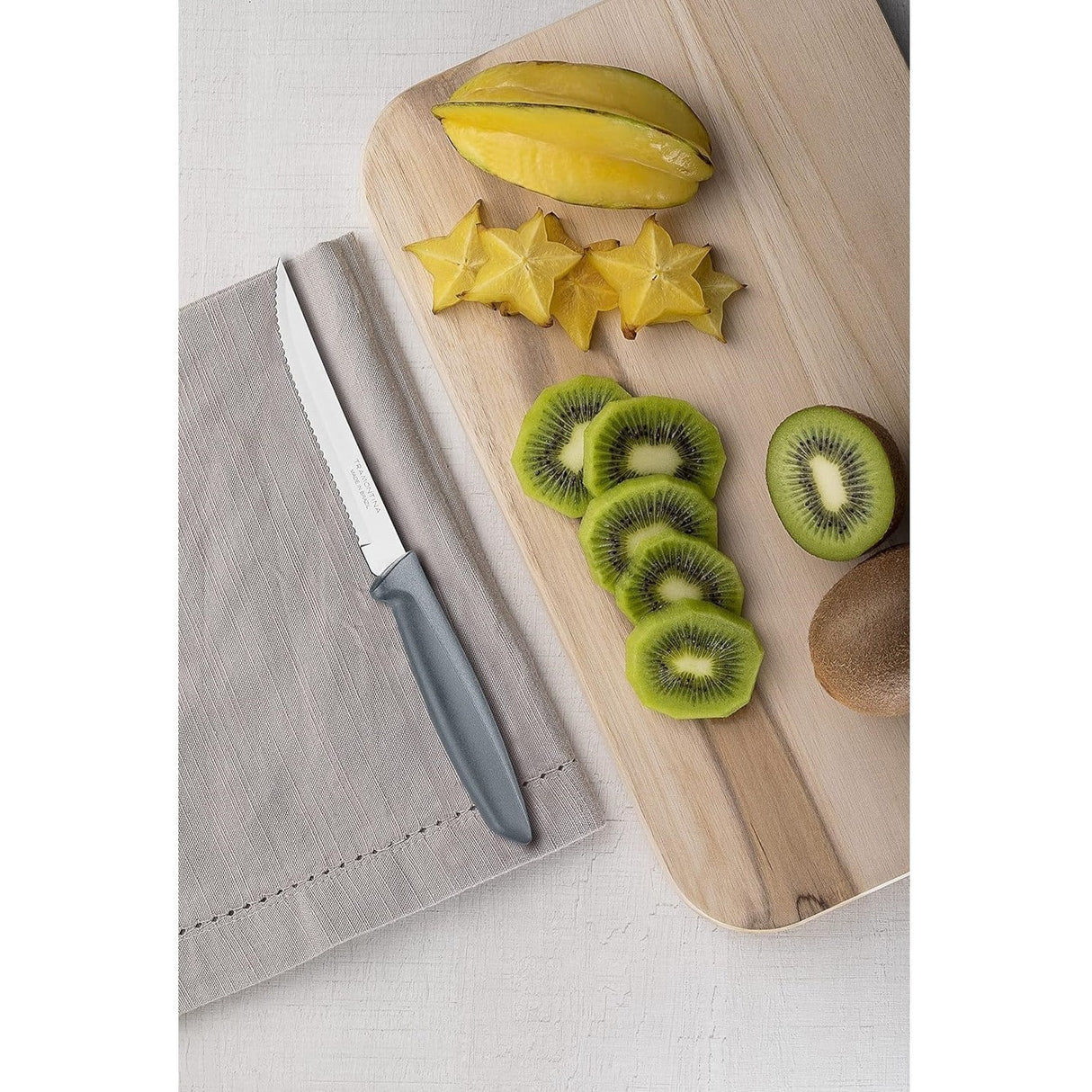 Plenus 6 Pieces Steak and Fruit Knife Set with Stainless Steel Blades and Polypropylene Handles