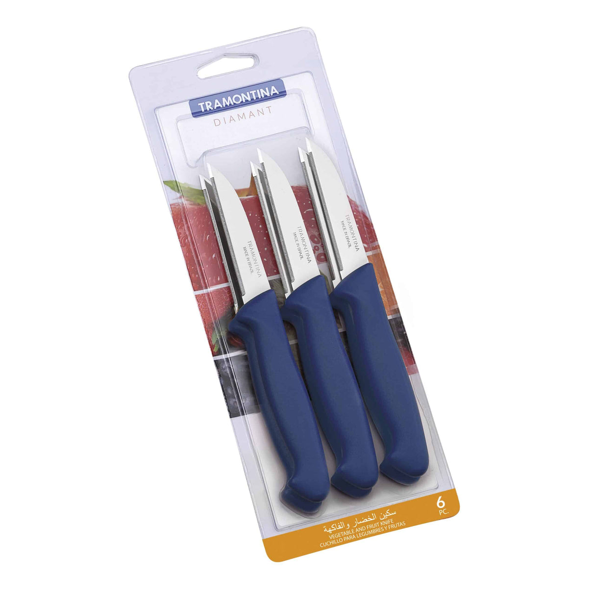 Diamant 6 Pieces Paring Knife Set with Stainless Steel Blade and Polypropylene Handle